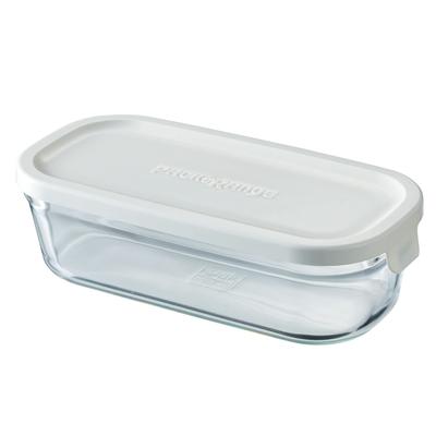 Recipiente Iwaki Pack & Microwave Shallow, Metade, 500ml, Branco, Seguro para Freezer, Seguro para Forno, Seguro para Micro-ondas