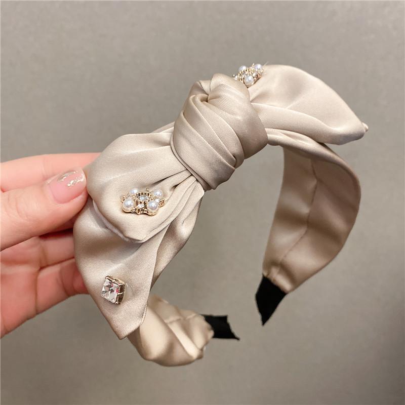 

Женский Девушки Сатин Узел Стразы Повязка на Голову Ободок Ювелирные Изделия для Волос Аксессуары для Волос