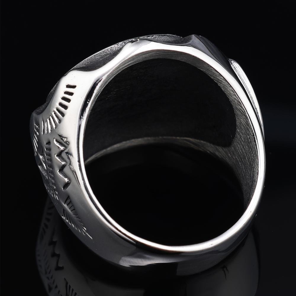 Anelli a Teschio Gotici Multistile per Uomo Acciaio Inossidabile Biker Motociclista Gioielli Anello Festa di Halloween Dropshipping