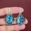 Abalone Muschel Ohrringe Edelstein Schmuck 925 Sterling Silber Ohrringe Handgemachte Ohrringe Heilstein Schmuck Geschenk für Mama Unikat Stil Ohrringe