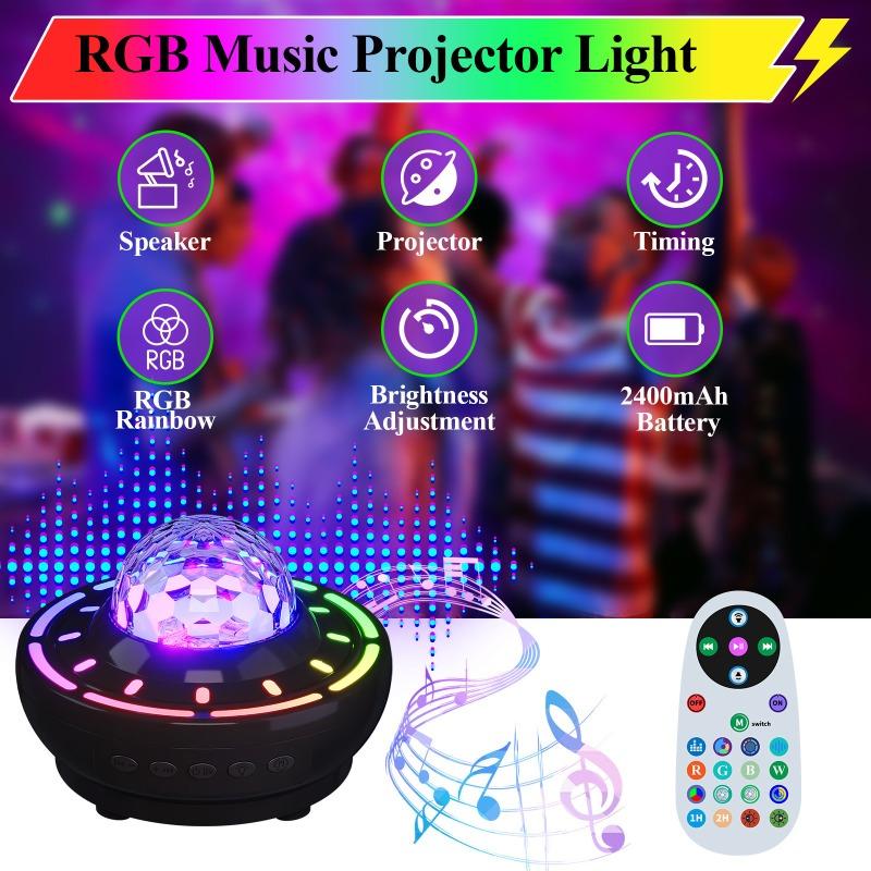 Starry Sky Projection Light with Remote Control Bluetooth Speaker Bedroom Atmosphere Lamp Children's Gift