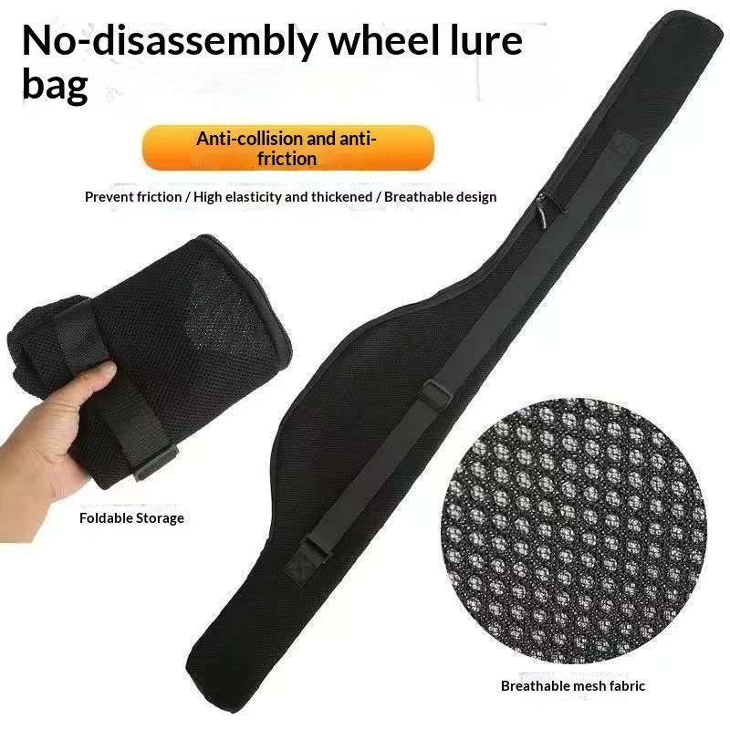 Bærbar Foldbar Fiskestangstaske 105 118 128Cm Fiskestang Hjultaske Med Skulderrem Organizer