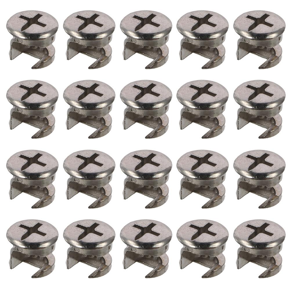 

20pcs Lock Furniture Cam Lock Nut Zinc for Cabinet Drawer Wardrobe Connectors Fittings 20pcs