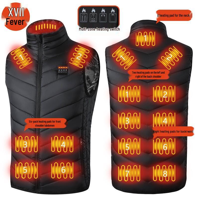 Unisex Smart Electric Heating Vest - Full Body, Constant Temperature