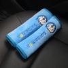 New Doraemon Cute Plush Headrest Car 2-In-1 Pillow By Car Waist Neck Pillow Steering Wheel Cover Decoration Accessories Gift