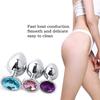 3 Pcs Round Shaped Base With Ry Birth Stone Butt-Anal-Play Rose
