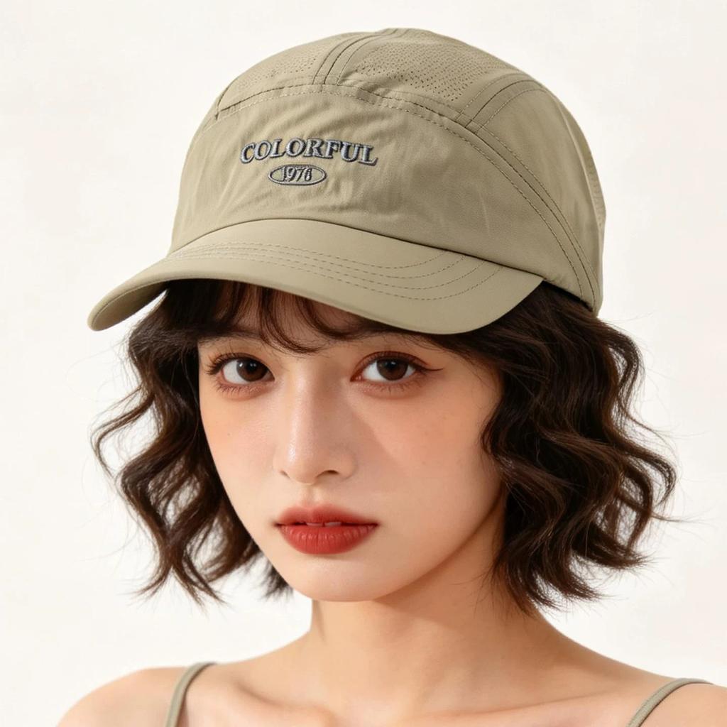 Spring And Summer Mesh Embroidery Letters Quick-Drying Baseball Caps For Men And Women Breathable And Face-Showing Small Personality Peaked Caps