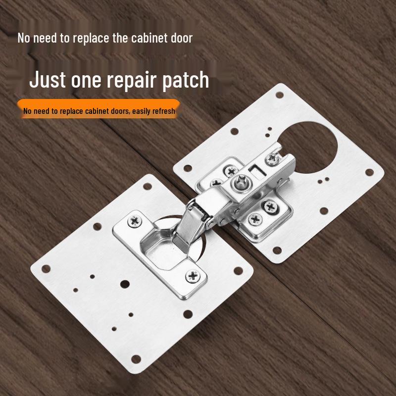 Stainless Steel Cabinet Door Hinge Repair Plate Kit