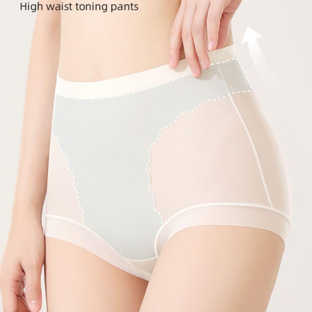 Shapers Tummy Control Underwear Ice Silk Body Shaping Briefs Lingerie Butt Lifting Panties  Ladies