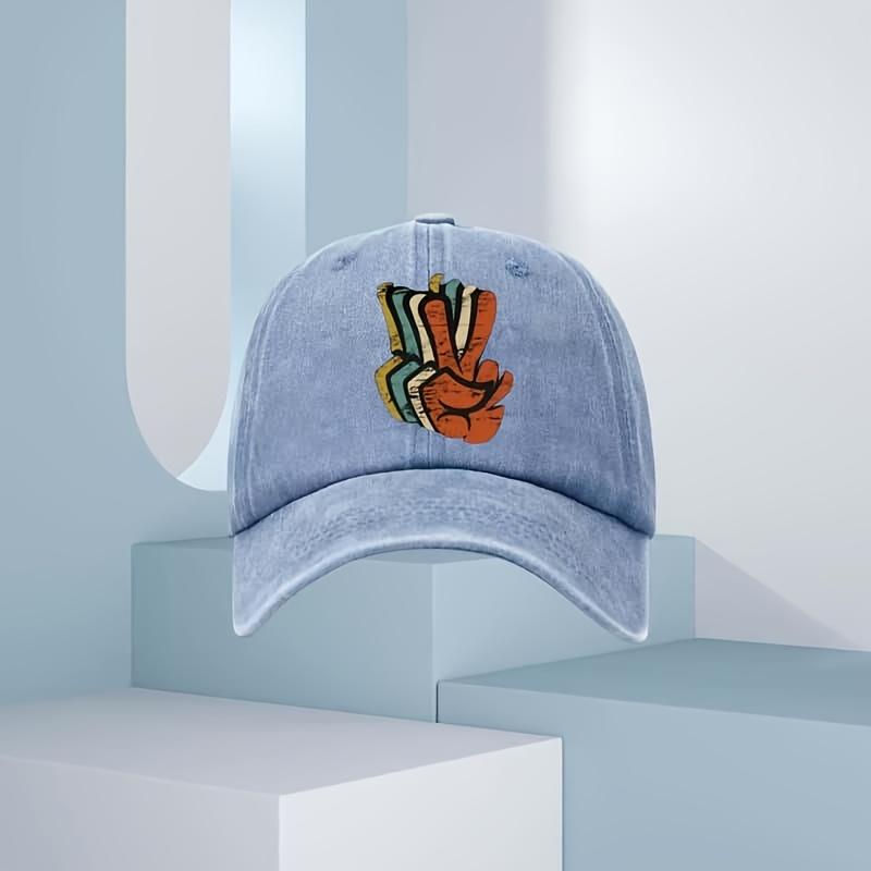 

Cartoon pattern printed baseball cap suitable for sun protection and shading in all seasons Adjustable небесно-голубой
