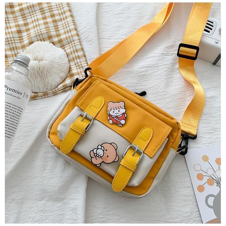 Koreansk lerret liten veske - Søt Harajuku-stil crossbody for jenter og studenter