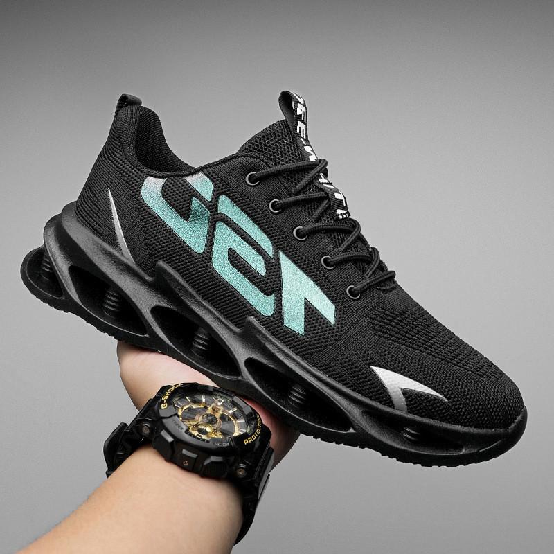 

45 размер легкие повседневные студенческие кроссовки для бега на открытом воздухе модные дышащие сетчатые мягкие подошвы для зимы весны осени 41 чёрный