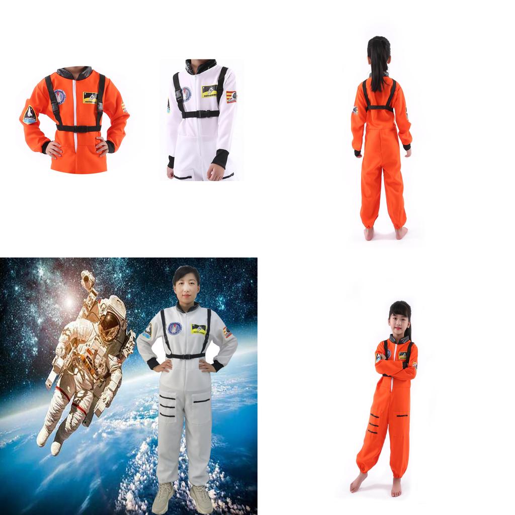 Astronaut Cosplay Costume For Kids Polyester Suit With Space Suit Design For Halloween Parties