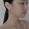 Mouvebament White Flower Earring_Silver925