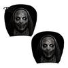 Funny Prank Car Accessories 2Pcs Ghost Face Headrest Covers, Halloween Horror Seat Decorations, Holiday Atmosphere Decor Universal Fit