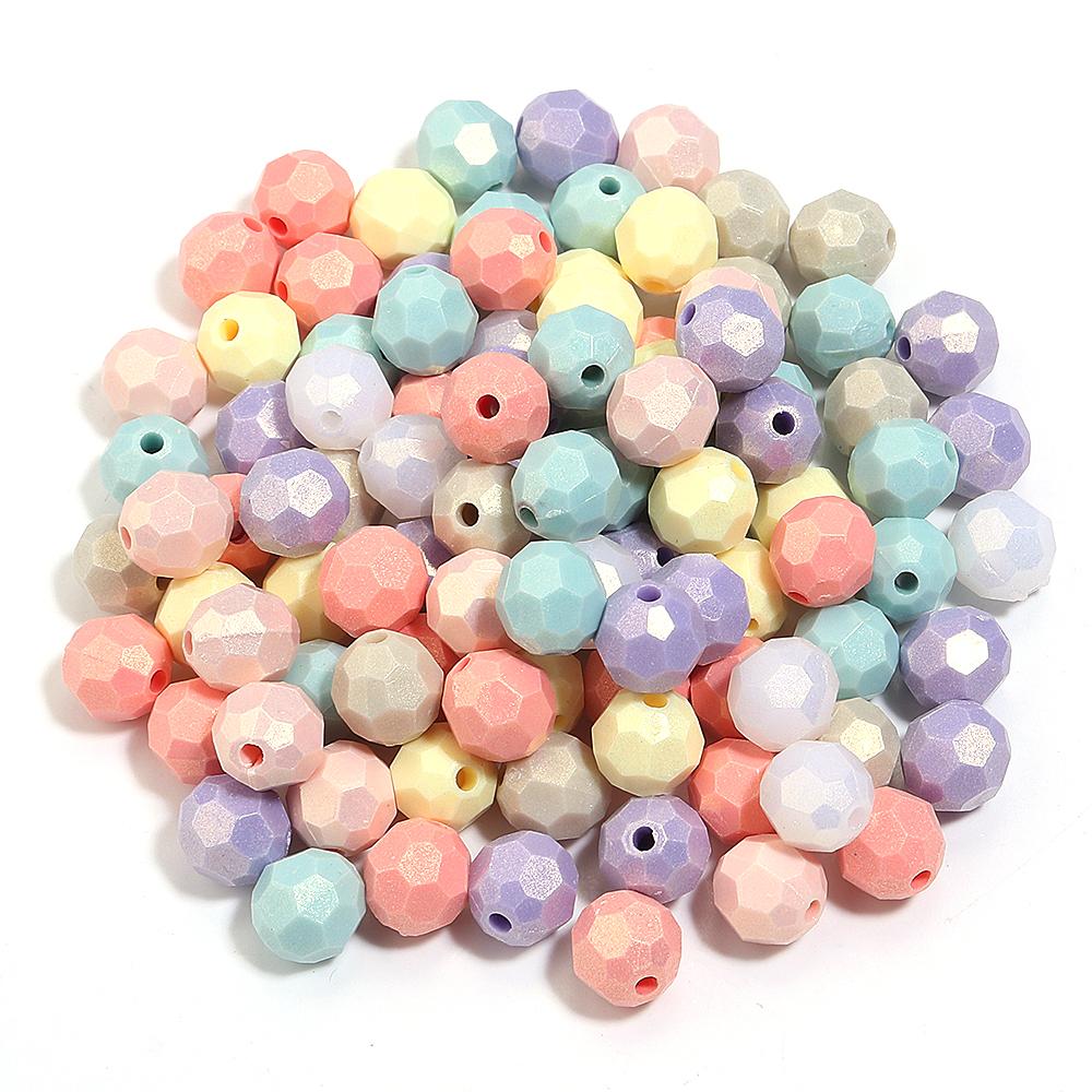 100pcs Acrylic Beads Mixed Macaron Color Star Heart Pumpkin Shape Loose Beads For Jewelry Making DIY Bracelets Keychain Supplies
