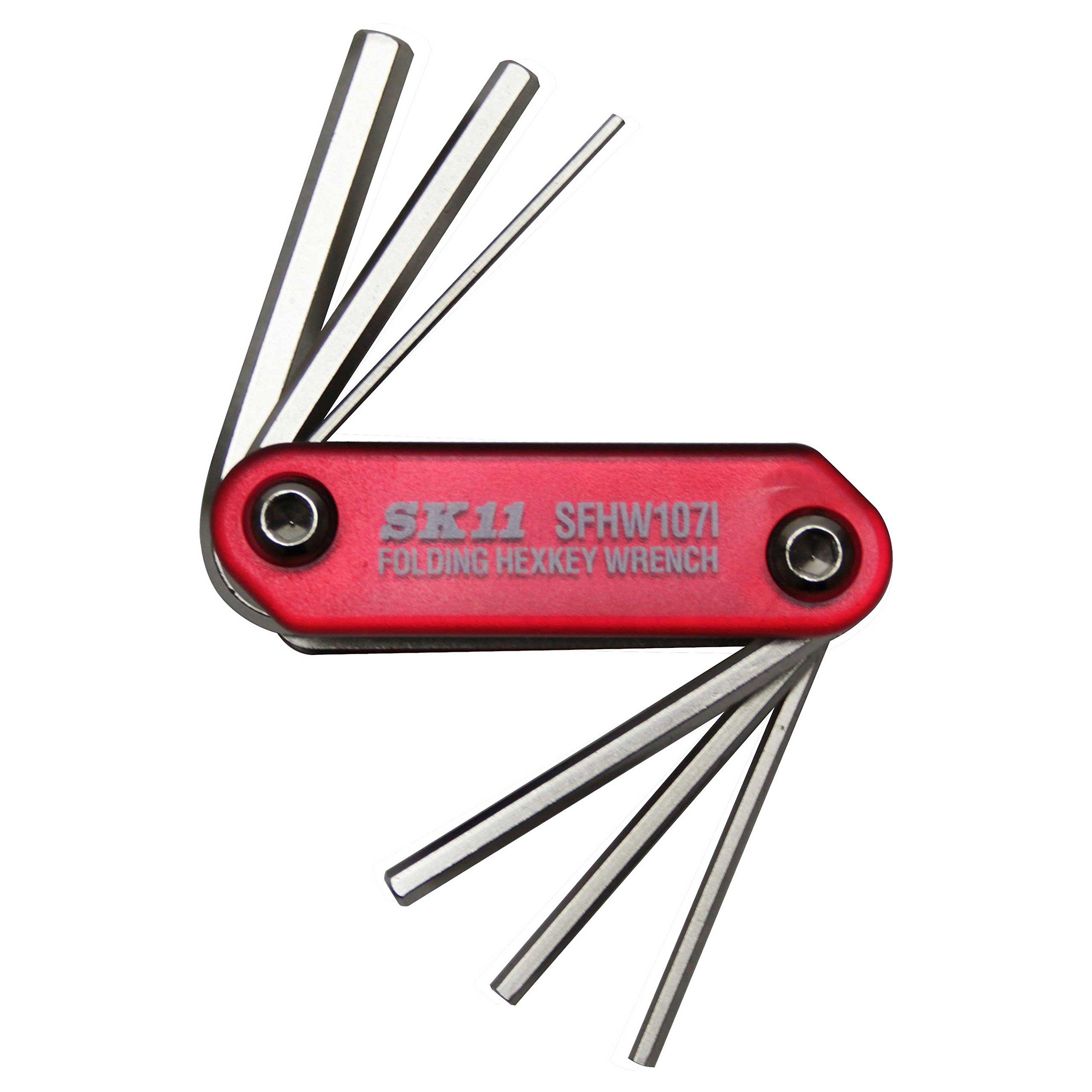 

SK11 Folding Wrench Inch SFHW107I (SK11) Set, 7-Piece Set, Compatible, Red,
