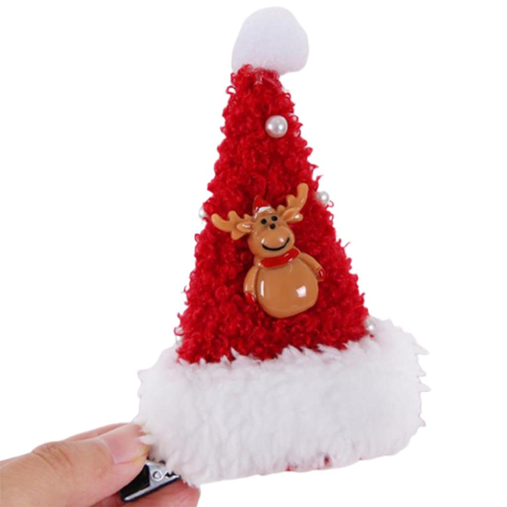 Girl Hair Clip Cartoon Santa Xmas Tree Shape Hairpin Metal Festival HairSupplies
