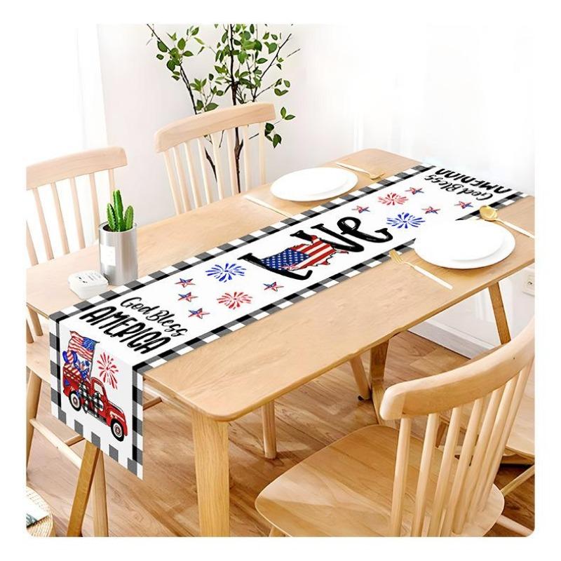 Creative America Independence Day Series Kitchen Table Flag Fashion Festival Decoration Insulated Heat-resistant Tablecloth
