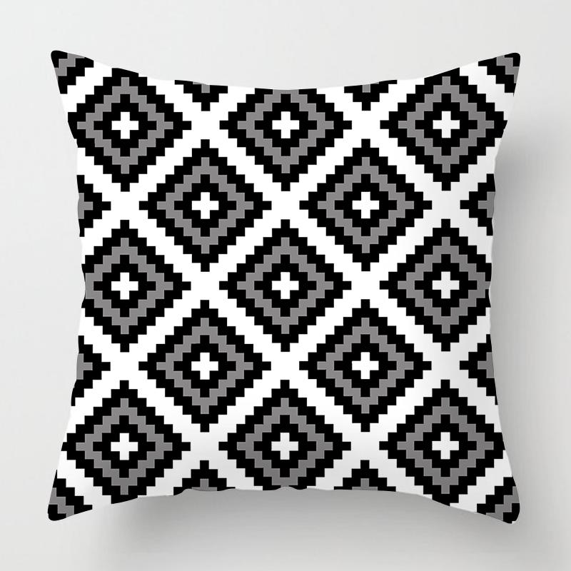 Скандинавская черно-белая простая модная наволочка для украшения дома украшение для гостиной наволочка для украшения автомобиля наволочка 40x40cm 544₽