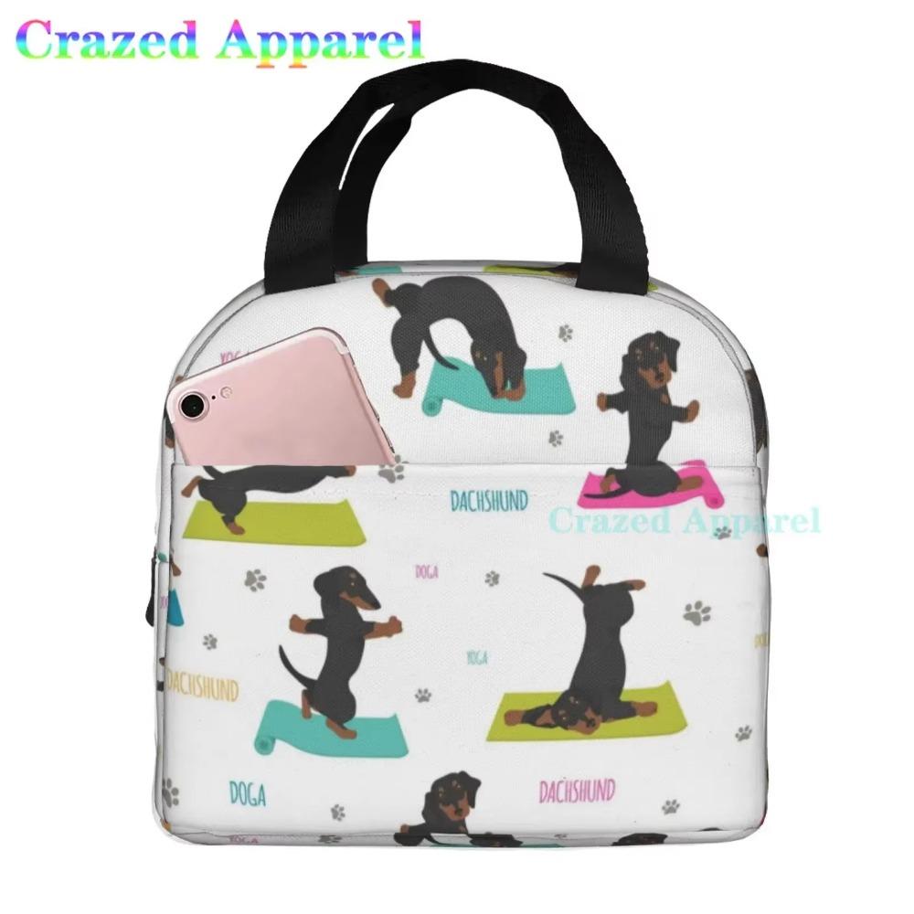 

Ucsaxue Dogs I Love My Pet I Love Dachshund Lunch Bag Travel Box Work Bento Cooler Многоразовые сумки для пикника Изолированные сумки 22x20x13CM жёлтый