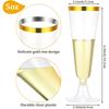 Plastic Champagne Flutes 24pcs Disposable Mimosa Glasses Unbreakable Cocktail Wine Toasting Cups for Wedding Party Birthday