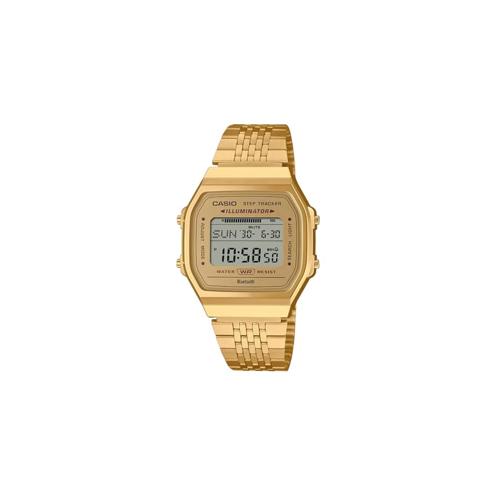Casio ABL-100WEG-9A Bluetooth Digital Watch with Step Tracker Unisex Gold