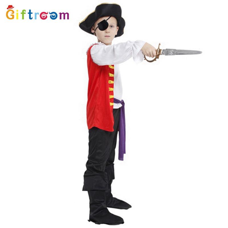 Pirates of the Caribbean Cosplay Costume Handsome Little Pirate Stage Play Performance Costume