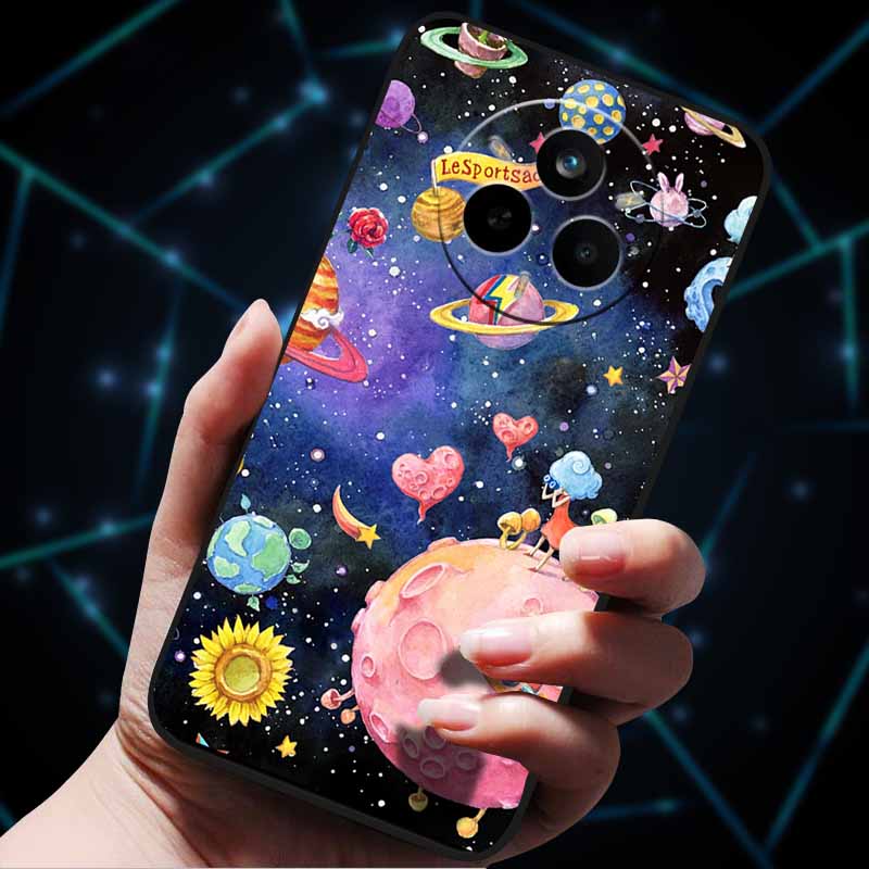 For Realme 14 Pro 5G Case 14Pro+ Soft Silicone Bumper 3D Flowers Emboss Phone Cases for Realme 14 Pro+ Plus Back Covers Shells