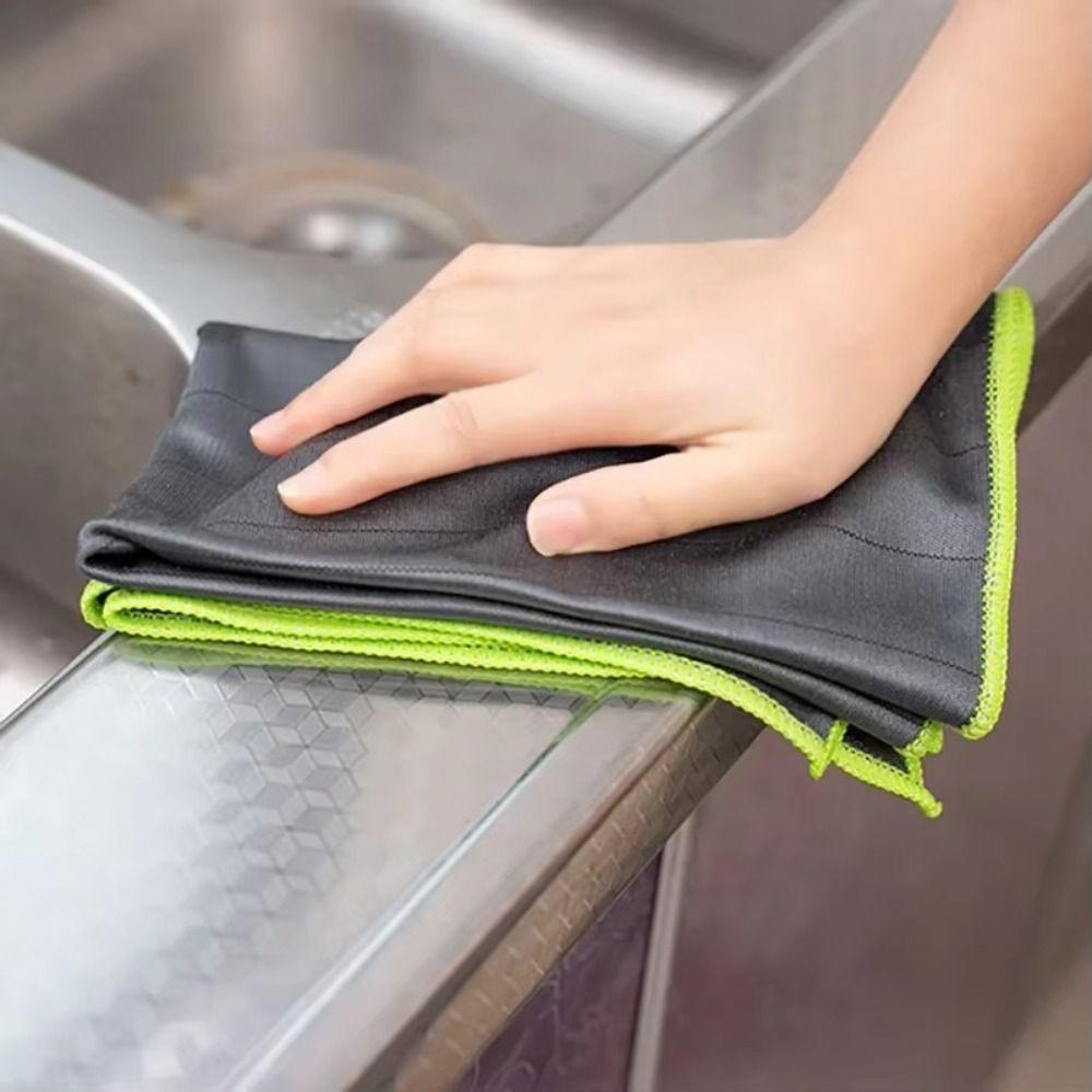 

Carbon Fiber Kitchen Dishcloth Streak Free Car Wash Towel Multi-Function Easy Clean Rag червоний
