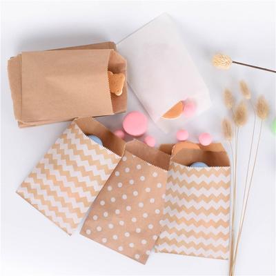 Baking Wrapping Supplies Wave Dot Popcorn Bag Packing Pouch Candy Biscuit Bags Kraft Paper Bag