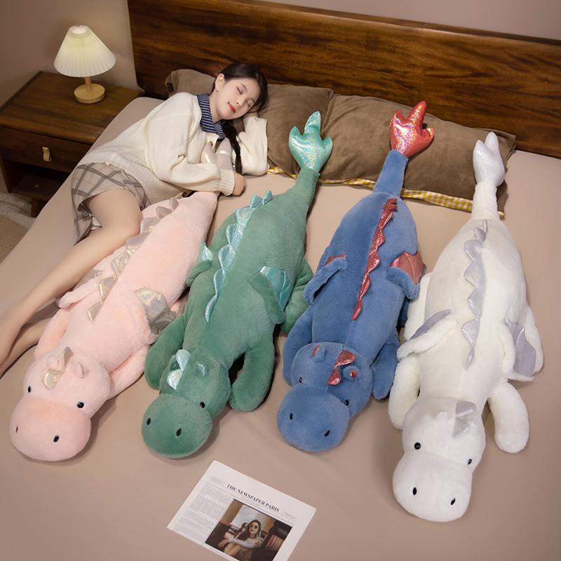 90-140CM Schattig Vliegend Dinosauruss Knuffeldier Cartoon Dinosauruss met Vleugels Gevuld Zacht Dier Kussen Slaap Poppen Kussen
