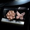 Retro Flower Car Air Outlet Aromatherapy Fancy Niche Style Camellia Car Vent Fragrant Stone Aroma Diffuser
