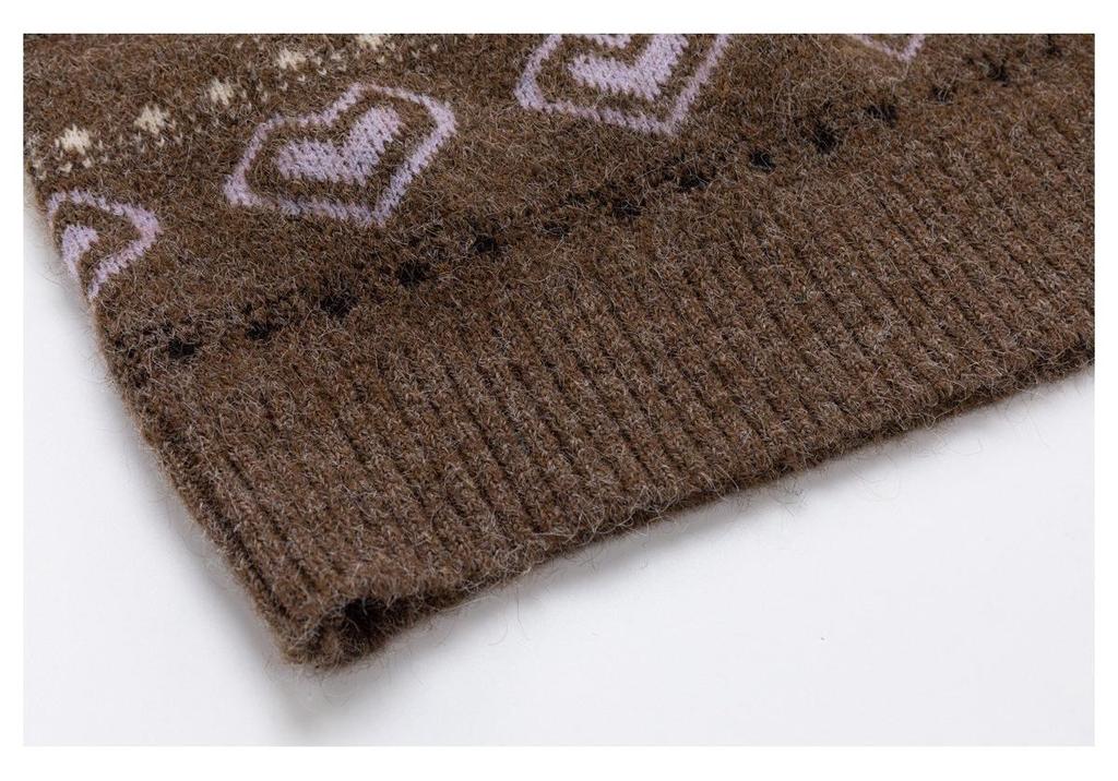 Korean Retro Cat Jacquard Sweater Cardigan - Autumn/Winter Loose Knitwear for Women