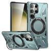 Armor Magsafe futrālis priekš Samsung Galaxy S24 Ultra S23 Plus S23 FE A15 A54 A14 statīva gredzens magnētiska gredzena turētāja aizsargstatīvi kickstand cove
