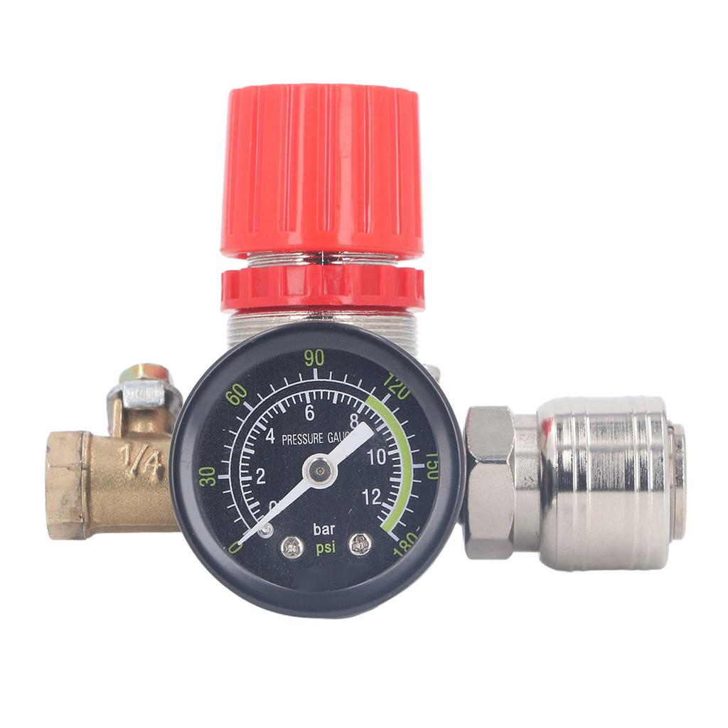 Zestaw regulatora sprężarki powietrza z manometrem, zaworem 4-drożnym 0-180 PSI, styl europejski, do narzędzi pneumatycznych