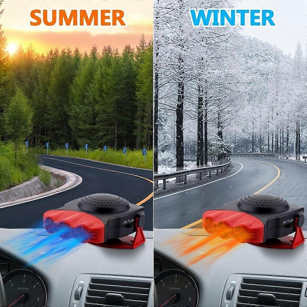 Car Heater, 2 in 1 Fast Heater with Heating and Cooling Function, Defogger Defogger, 12V, 150W, 3 Socket Cigarette Lighter