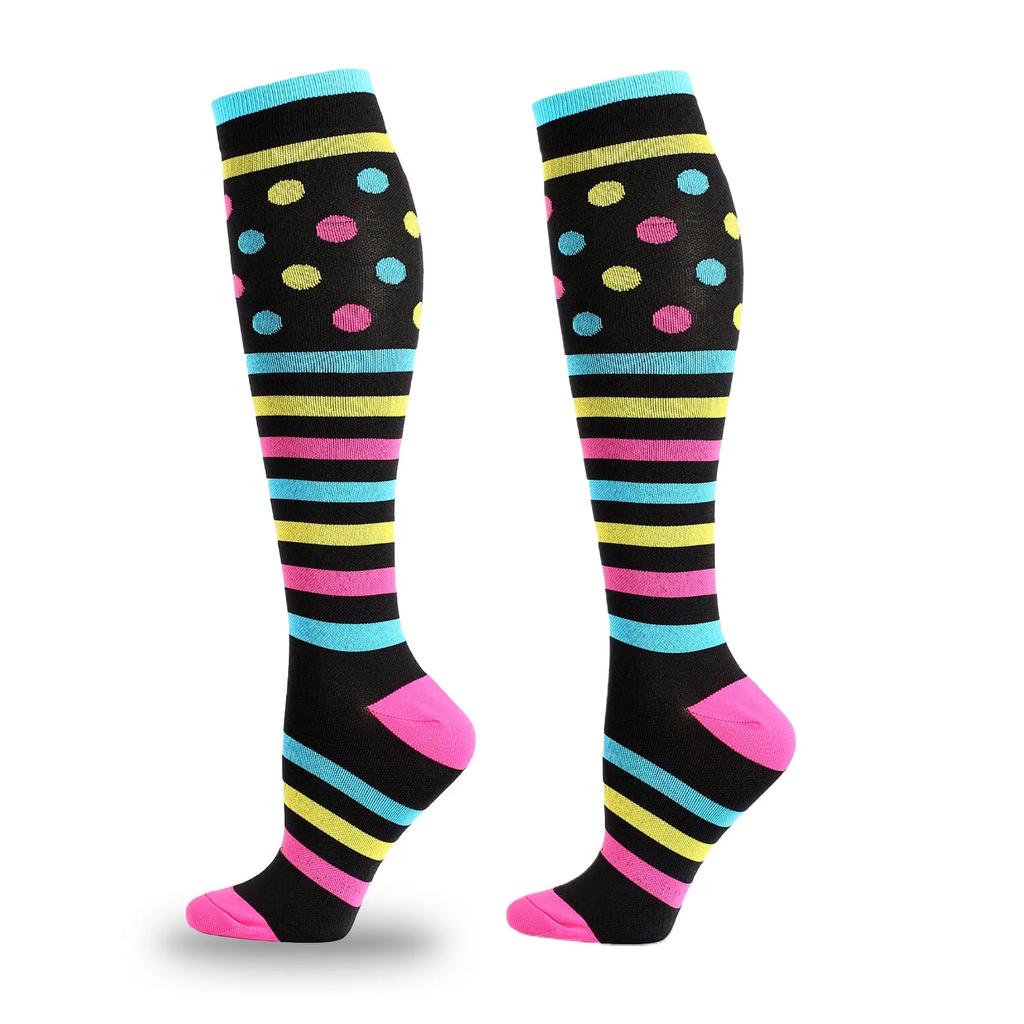 5Pairs Sport Athletic Compression Socks for Men Women Cycling Running Football Basketball Skateboard Exercise Performance Socks