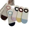 Sock Children's Summer Lightweight Striped Ankle Socks with Invisible Shallow Opening, Anti-slip, Non-slip Off-the-heel Cotton Dopamine Short Socks