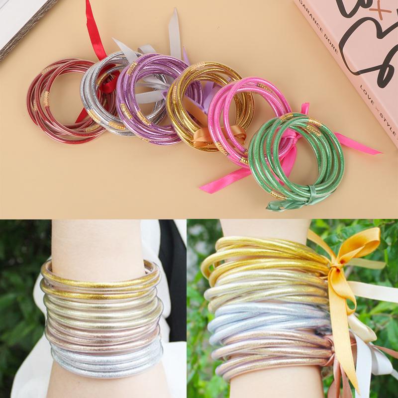 

1 комплект блестящих золотых буддийских браслетов Rush Fine Bharm Buddha для девочек, браслеты, подарки