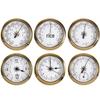 J81 Clock Weather Station with 4-Dial Barometer, Copper Case, 45mm, Includes Temperature & Humidity Meter for Ships