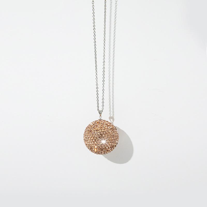 Car Crystal Ball Pendant Cross-border Bling Diamond-encrusted Car Rearview Mirror Full of Diamond Decoration Ornaments