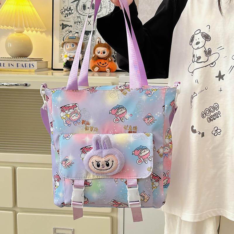 New cartoon Labubu shoulder bag cute beautiful girl handbag high value pendant bag CLE
