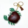 1 Pcs Simple And Fashionable Leather Crab Car Keychain Bag Creative Headphone Bag Pendant Accessories