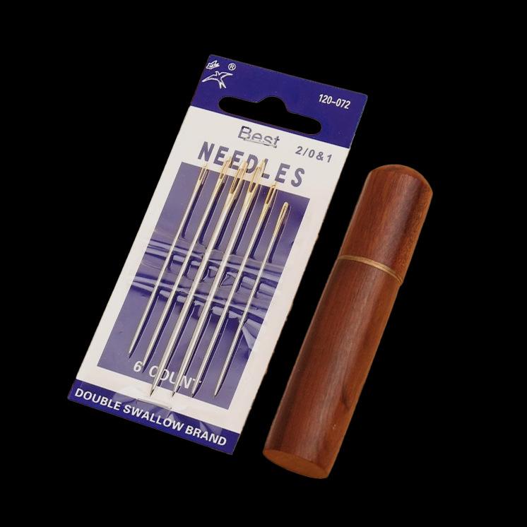 Double Swallow Large Eye Hand Sewing Needle for Household and Quilting, Steel Coarse Thread & Embroidery Needle