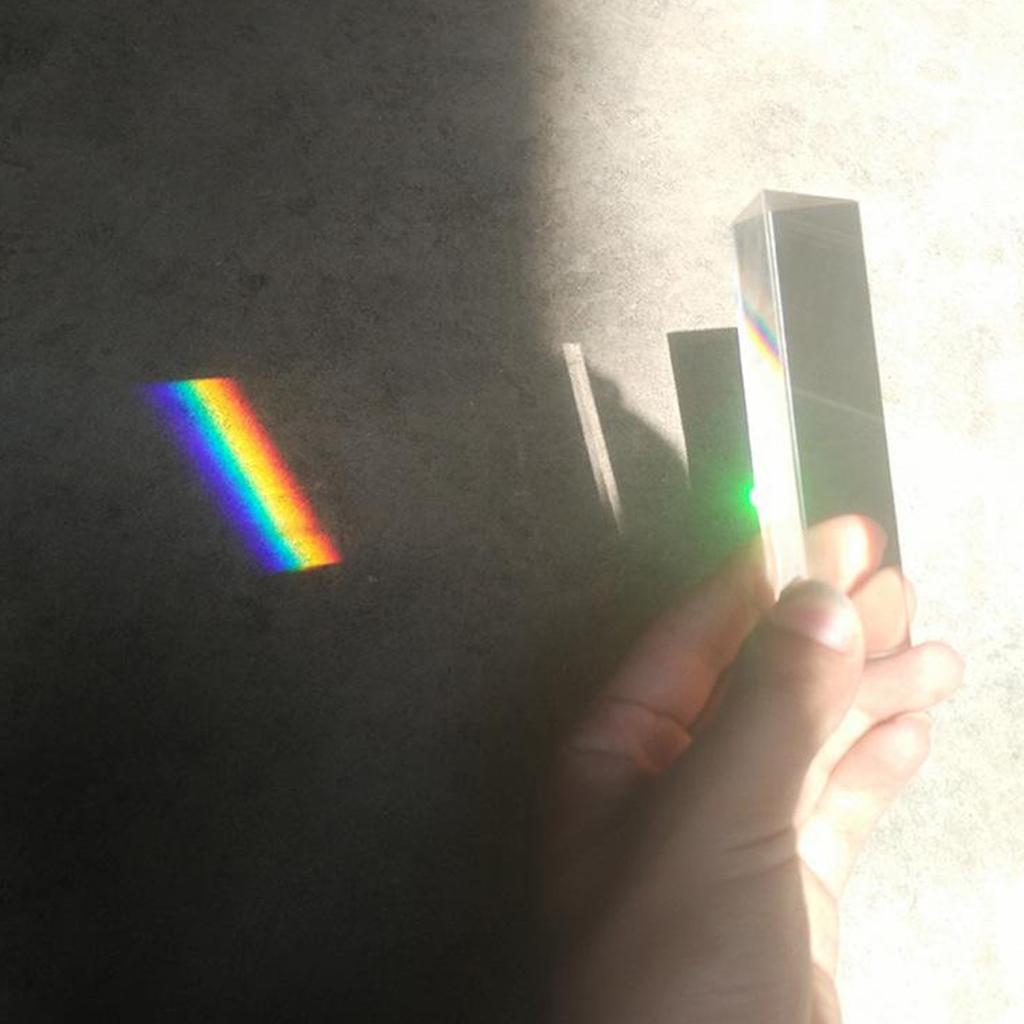 30mm Equilateral Prism Optical Glass Triangular Prism Triple Prism for Rainbow DIY Photography Teaching Props