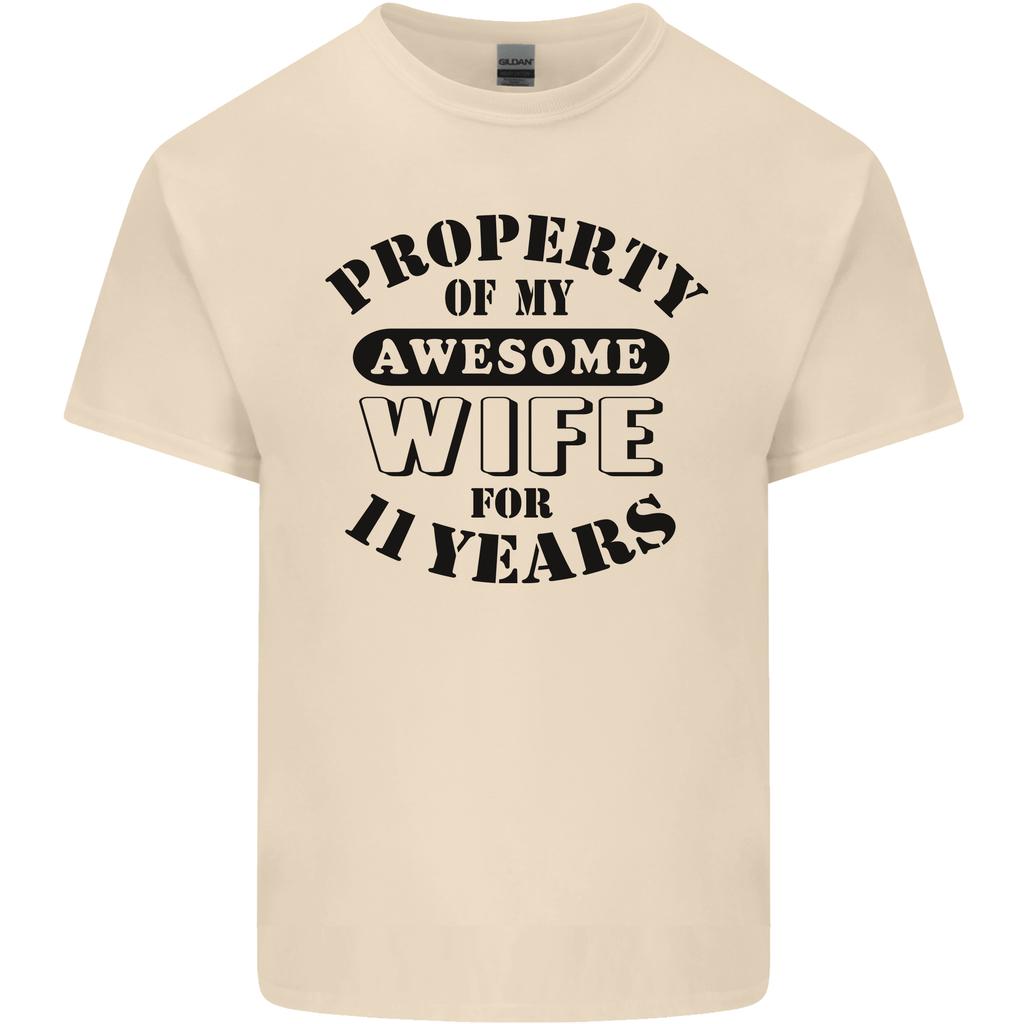 11th Wedding Anniversary 11 Year Funny Wife Unisexs Light Cotton TShirt