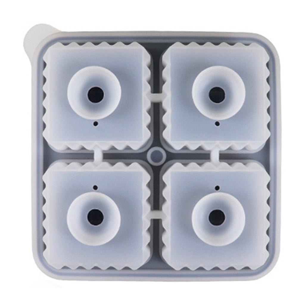 Silicone Whiskey  Ice Cube Maker Tray with Lid Household DIY Ice Mold  Kitchen Bar Accessories  for Cooling Drinking