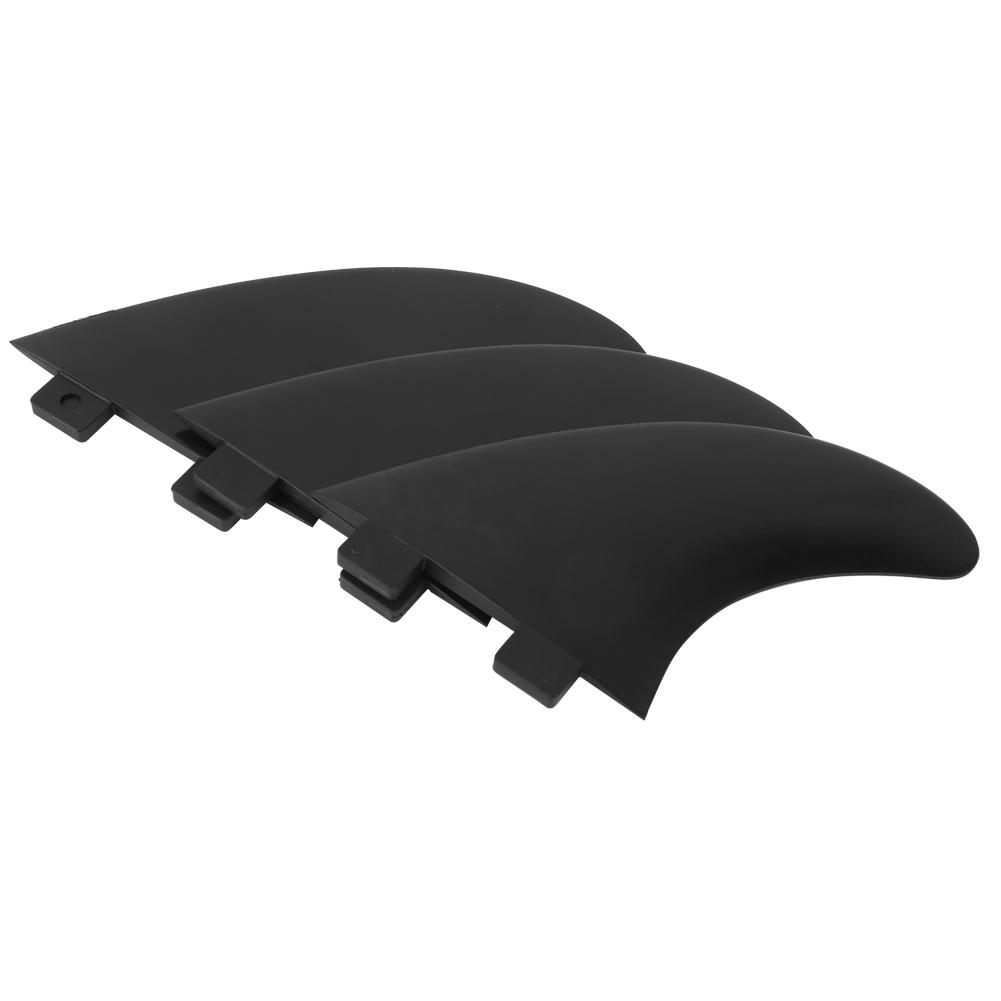 3Pcs PVC Fins Set Right Middle Left for Surfboard Paddle Board Accessories BlackSurfboard Fin