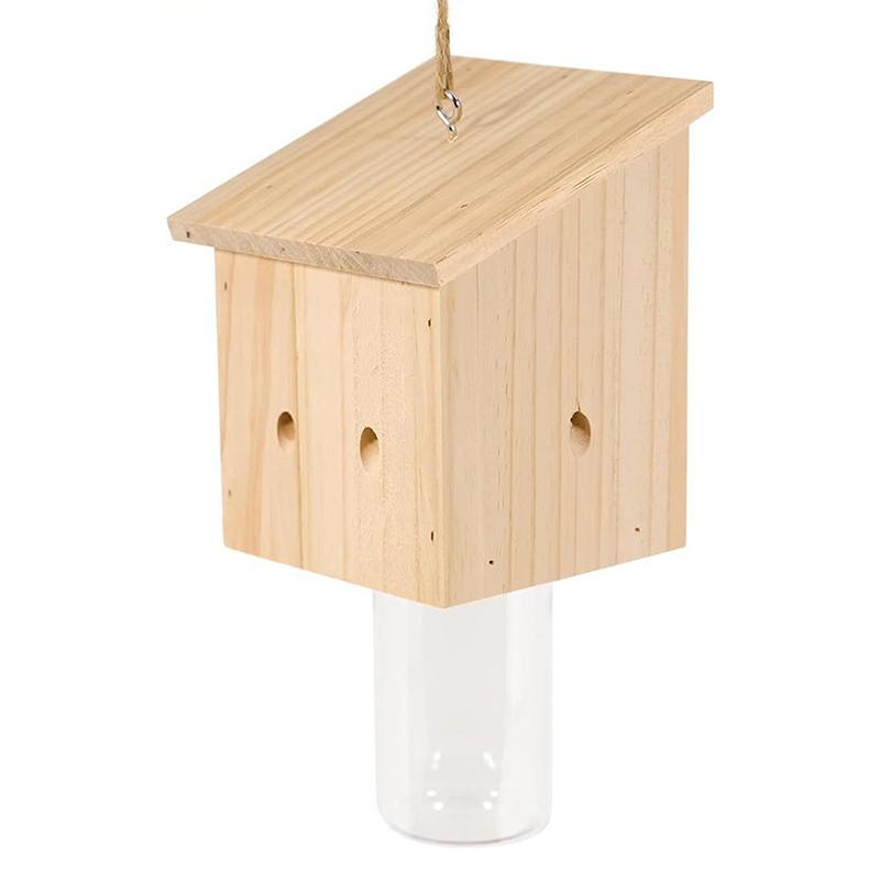 

Лучшая ловушка для пчел-плотников Лучшая деревянная из массива дерева для ловли насекомых на открытом воздухе Деревянное развлечение